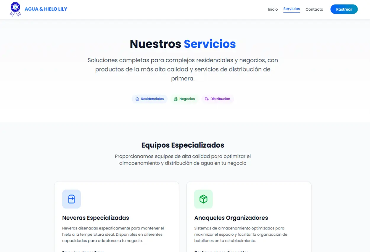 Página Web - Agua Lily